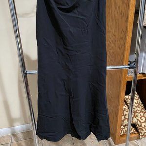 Long dark blue pencil skirt